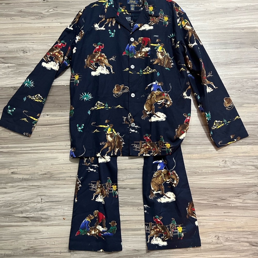 POLO by Ralph Lauren sleepwear lounge set for men, BNWT, navy, cotton